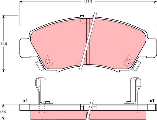 TRW GDB3176 - Тормозные колодки, дисковые, комплект unicars.by