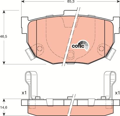 TRW GDB3170 - Тормозные колодки, дисковые, комплект unicars.by