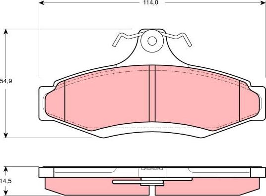 TRW GDB3172 - Тормозные колодки, дисковые, комплект unicars.by