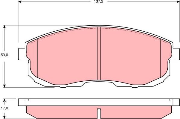 TRW GDB3390 - Тормозные колодки, дисковые, комплект unicars.by