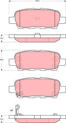 TRW GDB3393 - Тормозные колодки, дисковые, комплект unicars.by