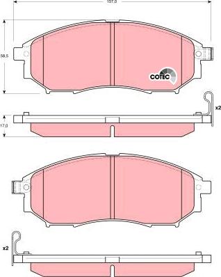 TRW GDB3392 - Тормозные колодки, дисковые, комплект unicars.by