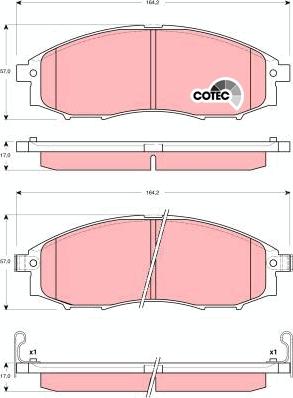 TRW GDB3340 - Тормозные колодки, дисковые, комплект unicars.by