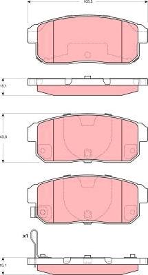 TRW GDB3357 - Тормозные колодки, дисковые, комплект unicars.by