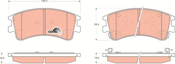 TRW GDB3310 - Тормозные колодки, дисковые, комплект unicars.by