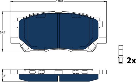 TRW GDB3338BTE - Тормозные колодки, дисковые, комплект unicars.by