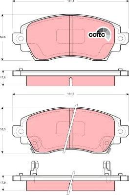 TRW GDB3333 - Тормозные колодки, дисковые, комплект unicars.by