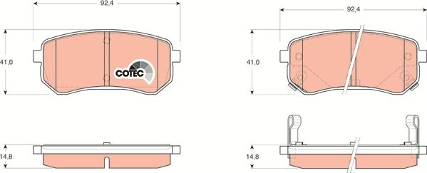 TRW GDB3370 - Тормозные колодки, дисковые, комплект unicars.by