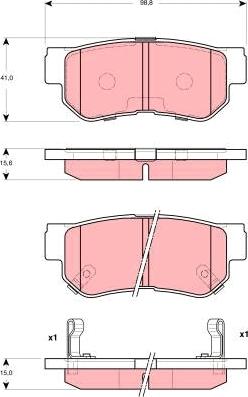 TRW GDB3298 - Тормозные колодки, дисковые, комплект unicars.by