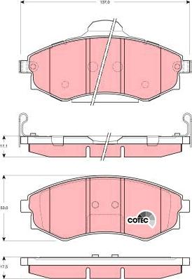 TRW GDB3256 - Тормозные колодки, дисковые, комплект unicars.by