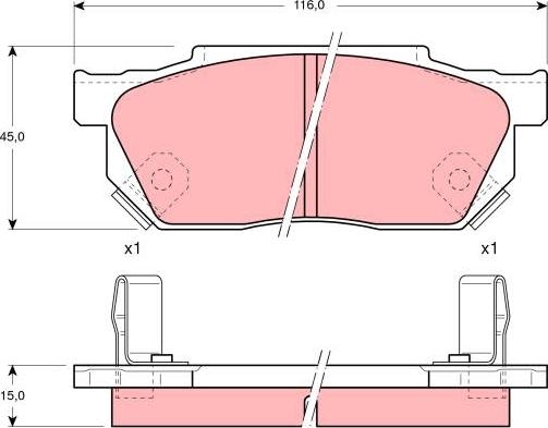 TRW GDB325 - Тормозные колодки, дисковые, комплект unicars.by