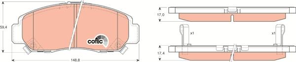 TRW GDB3268 - Тормозные колодки, дисковые, комплект unicars.by