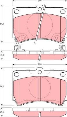 TRW GDB3206 - Тормозные колодки, дисковые, комплект unicars.by