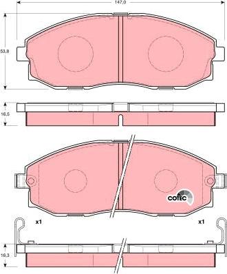 TRW GDB3201 - Тормозные колодки, дисковые, комплект unicars.by