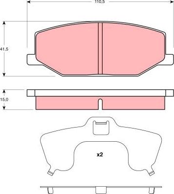 TRW GDB3210 - Тормозные колодки, дисковые, комплект unicars.by