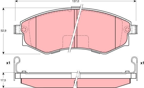 TRW GDB3211 - Тормозные колодки, дисковые, комплект unicars.by