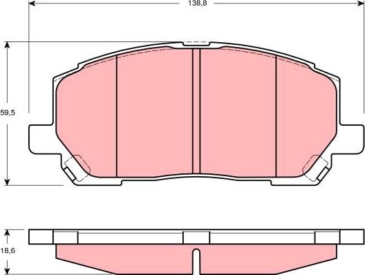 TRW GDB3286 - Тормозные колодки, дисковые, комплект unicars.by