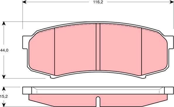 TRW GDB3280 - Тормозные колодки, дисковые, комплект unicars.by