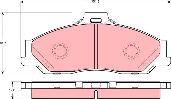 TRW GDB3238 - Тормозные колодки, дисковые, комплект unicars.by