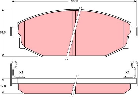 TRW GDB3232 - Тормозные колодки, дисковые, комплект unicars.by