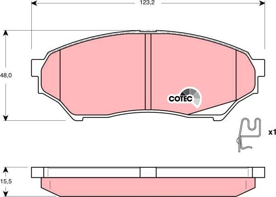 TRW GDB3270 - Тормозные колодки, дисковые, комплект unicars.by