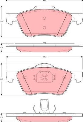 TRW GDB3272 - Тормозные колодки, дисковые, комплект unicars.by