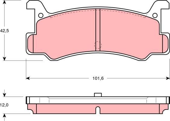 TRW GDB375 - Тормозные колодки, дисковые, комплект unicars.by