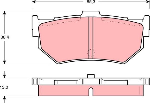 TRW GDB372 - Тормозные колодки, дисковые, комплект unicars.by