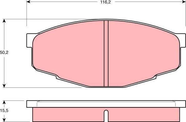 TRW GDB293 - Тормозные колодки, дисковые, комплект unicars.by