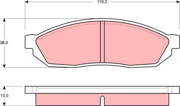 TRW GDB254 - Тормозные колодки, дисковые, комплект unicars.by