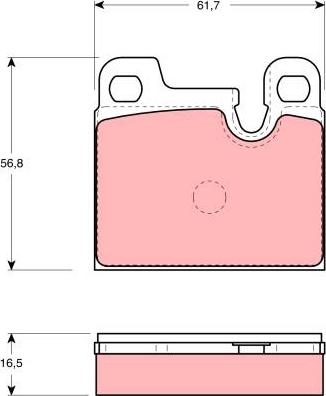 TRW GDB258 - Тормозные колодки, дисковые, комплект unicars.by