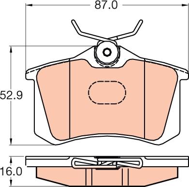 TRW GDB2040 - Тормозные колодки, дисковые, комплект unicars.by