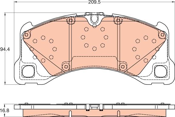 TRW GDB2052 - Тормозные колодки, дисковые, комплект unicars.by