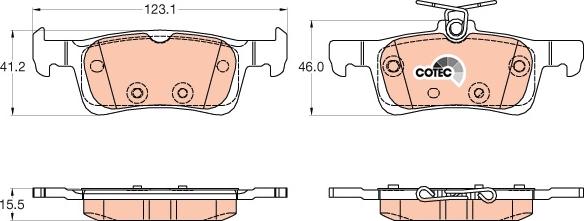 TRW GDB2037 - Тормозные колодки, дисковые, комплект unicars.by