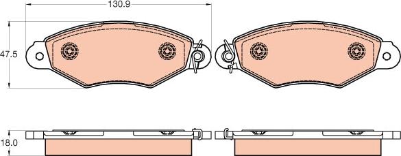 TRW GDB2024 - Тормозные колодки, дисковые, комплект unicars.by