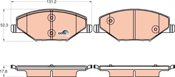 TRW GDB2027 - Тормозные колодки, дисковые, комплект unicars.by