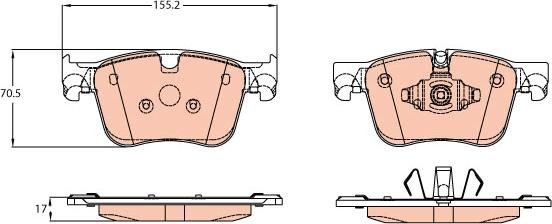 TRW GDB2193 - Тормозные колодки, дисковые, комплект unicars.by