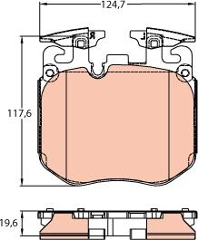 TRW GDB2147 - Тормозные колодки, дисковые, комплект unicars.by