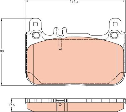 TRW GDB2118 - Тормозные колодки, дисковые, комплект unicars.by