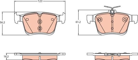 TRW GDB2179 - Тормозные колодки, дисковые, комплект unicars.by