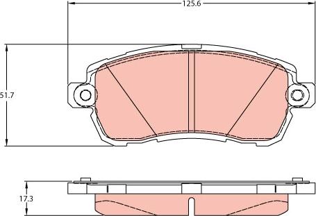 TRW GDB2176 - Тормозные колодки, дисковые, комплект unicars.by