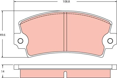 TRW GDB2398 - Тормозные колодки, дисковые, комплект unicars.by