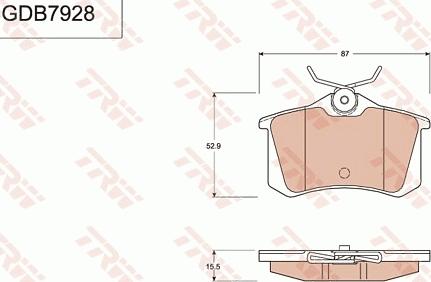 TRW GDB7928 - Тормозные колодки, дисковые, комплект unicars.by