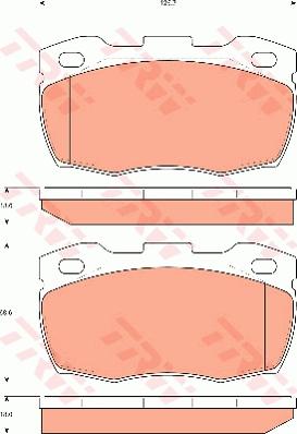 TRW GDB7591 - Тормозные колодки, дисковые, комплект unicars.by