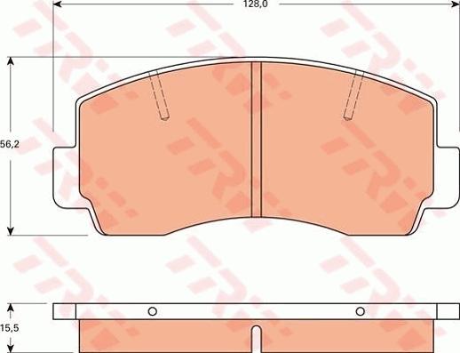 TRW GDB7560 - Тормозные колодки, дисковые, комплект unicars.by