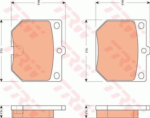 TRW GDB7505 - Тормозные колодки, дисковые, комплект unicars.by