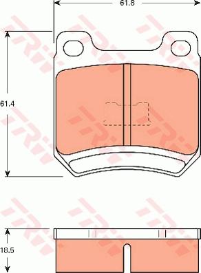 TRW GDB7539 - Тормозные колодки, дисковые, комплект unicars.by