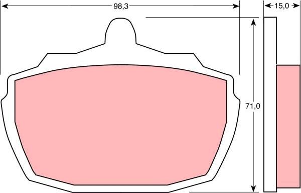 TRW GDB752 - Тормозные колодки, дисковые, комплект unicars.by