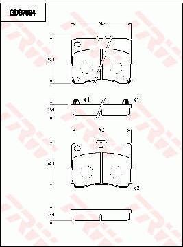 TRW GDB7094 - Тормозные колодки, дисковые, комплект unicars.by