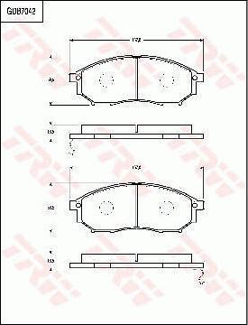 TRW GDB7042 - Тормозные колодки, дисковые, комплект unicars.by